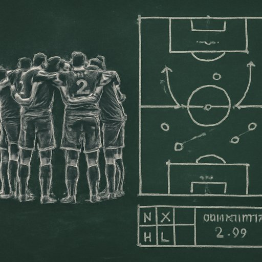 B777 football team's huddle